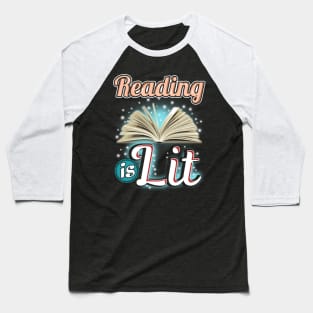 Reading is lit Baseball T-Shirt